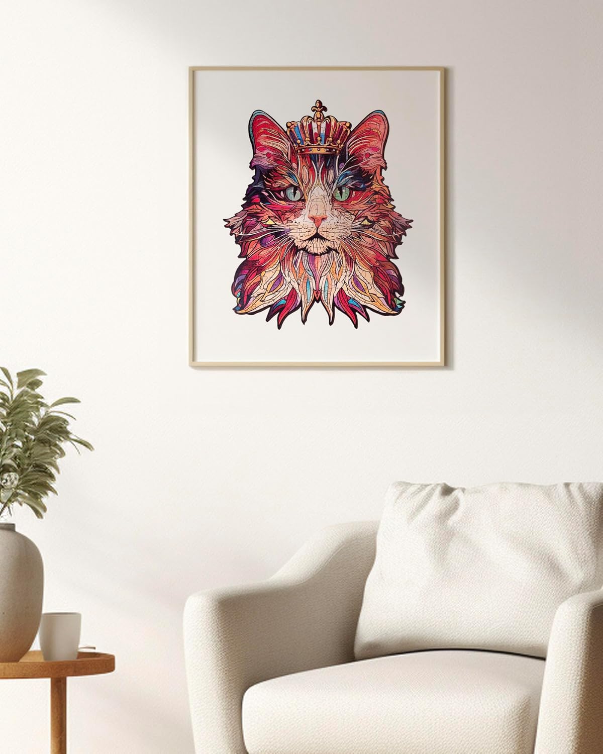 Rowood Cat King Wooden Jigsaw Puzzle TA002
