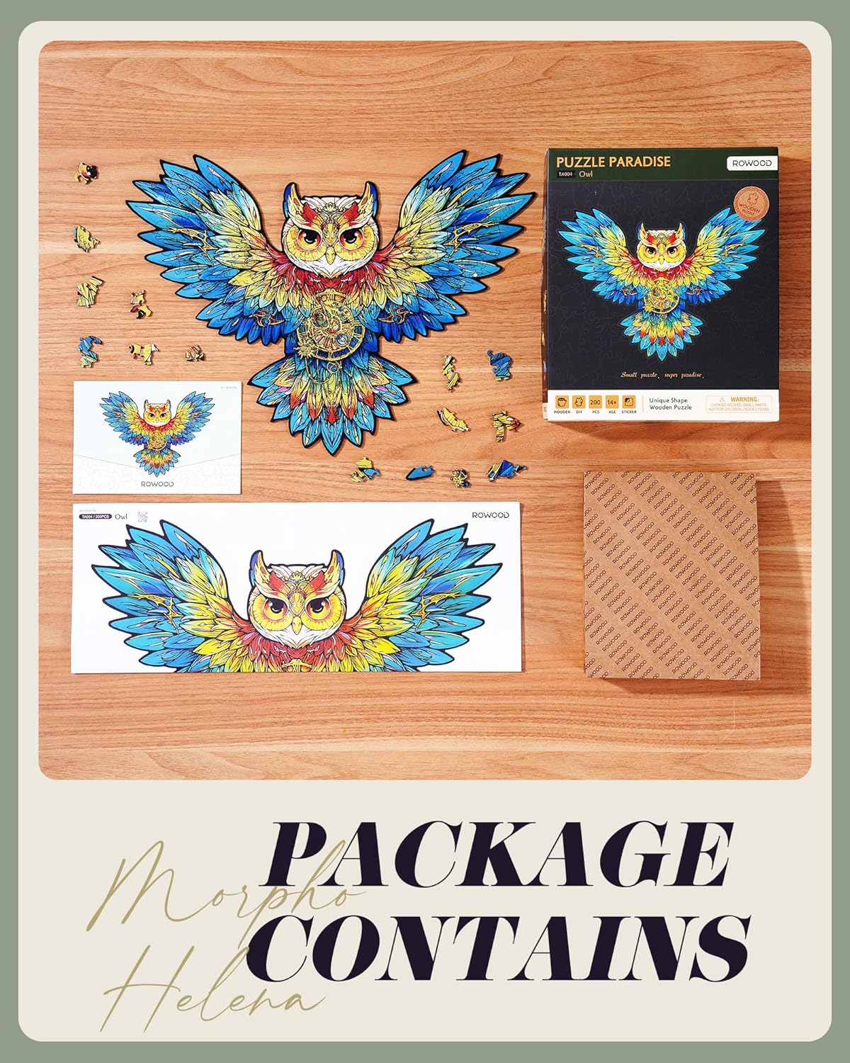 Rowood Owl Wooden Jigsaw Puzzle TA004