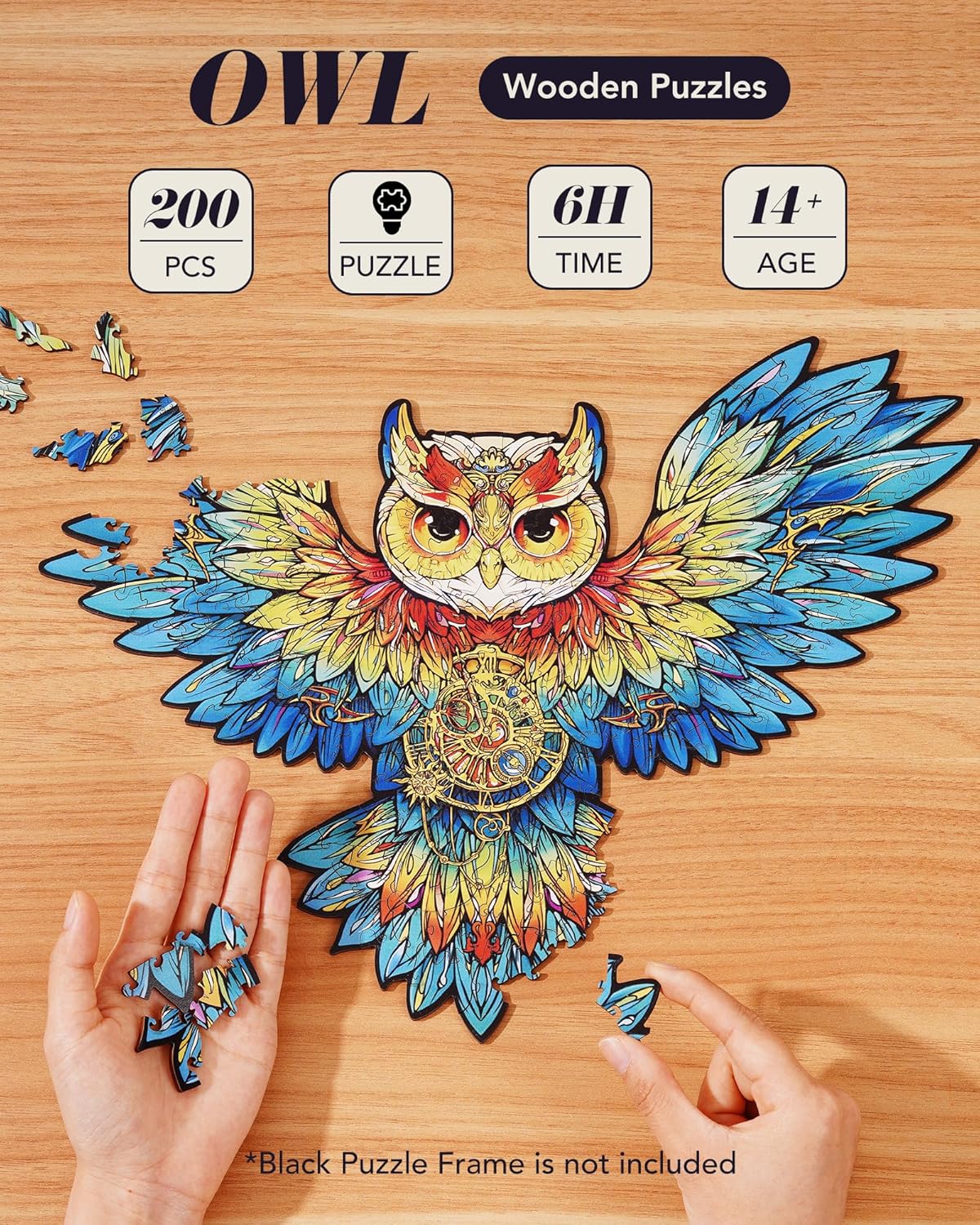 Rowood Owl Wooden Jigsaw Puzzle TA004