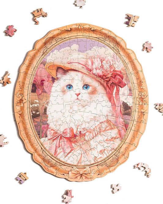 Rowood Springtime Kitty Portrait Wooden Jigsaw Puzzle TA005