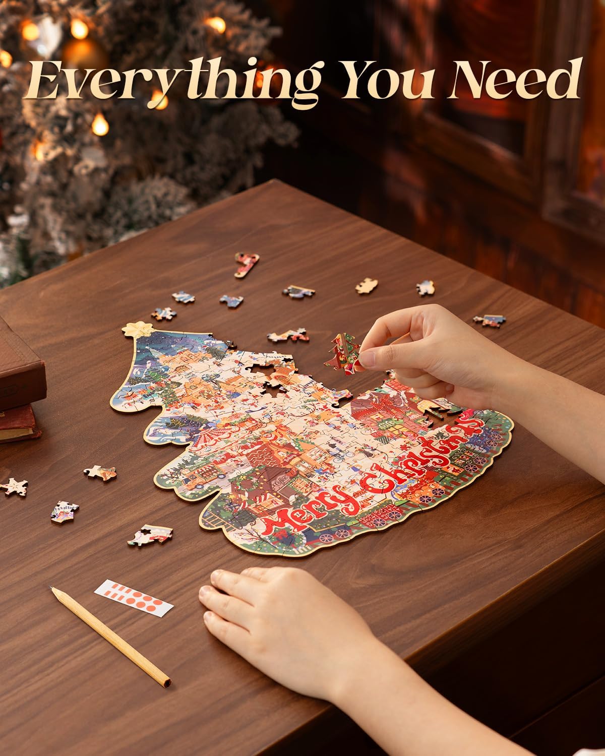 Rowood Christmas Town Wooden Jigsaw Puzzle TA007