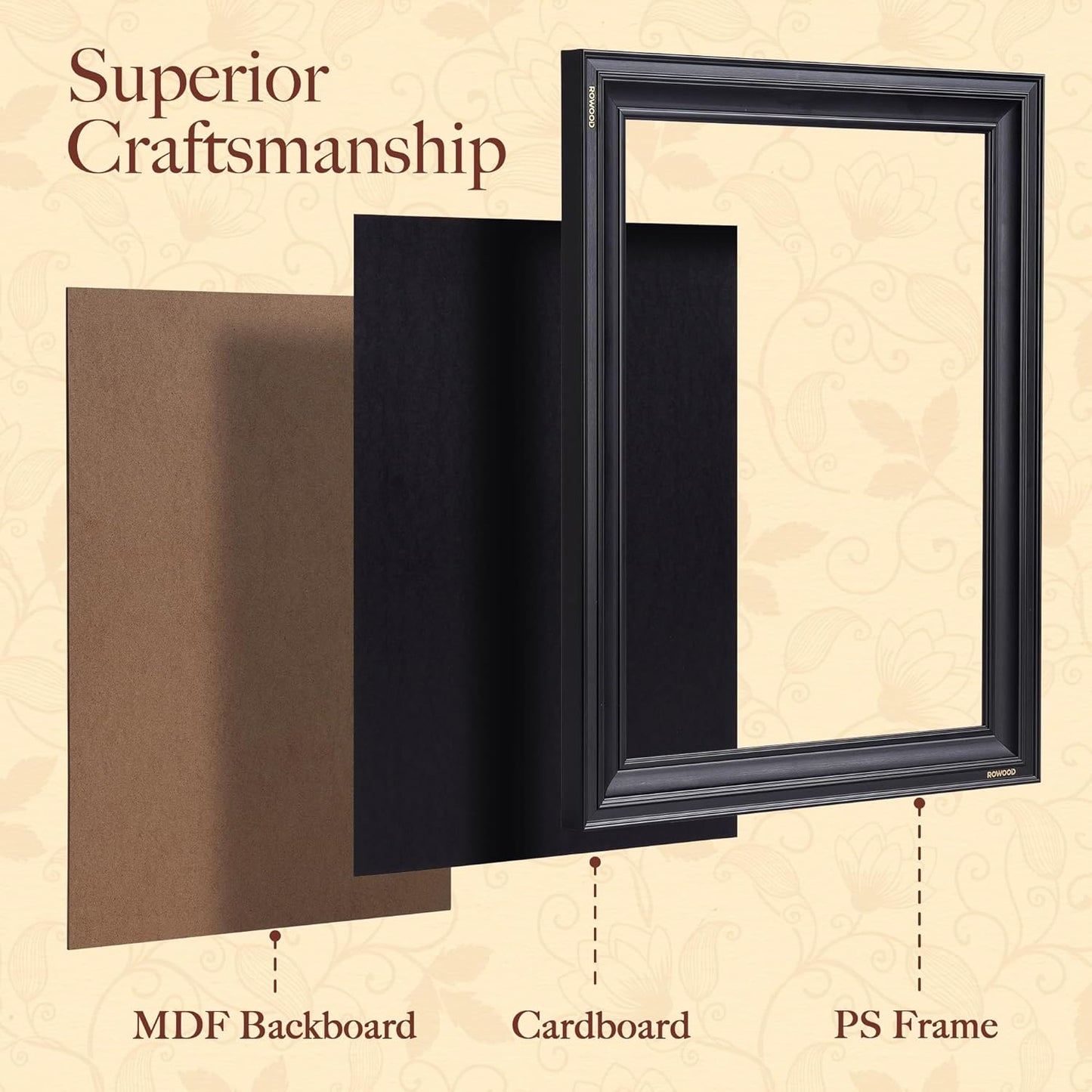 Rowood Black Vintage Puzzle Frame TAK002