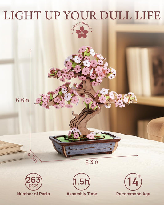 Rolife Sakura Bonsai DIY 3D Wooden Puzzle TG415