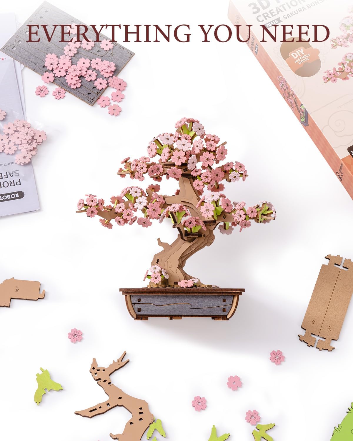 Rolife Sakura Bonsai DIY 3D Wooden Puzzle TG415