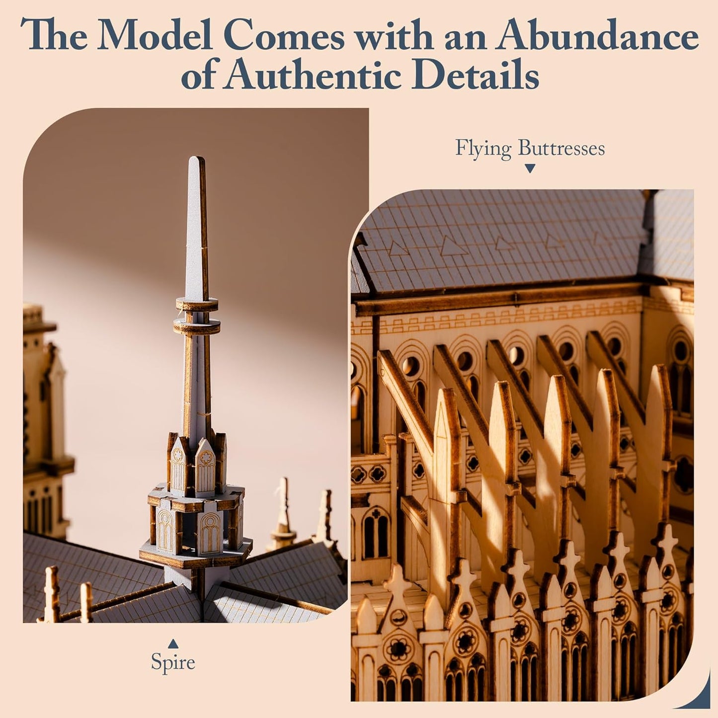 Rowood Paris Cathedral 3D Wooden Puzzle TG511