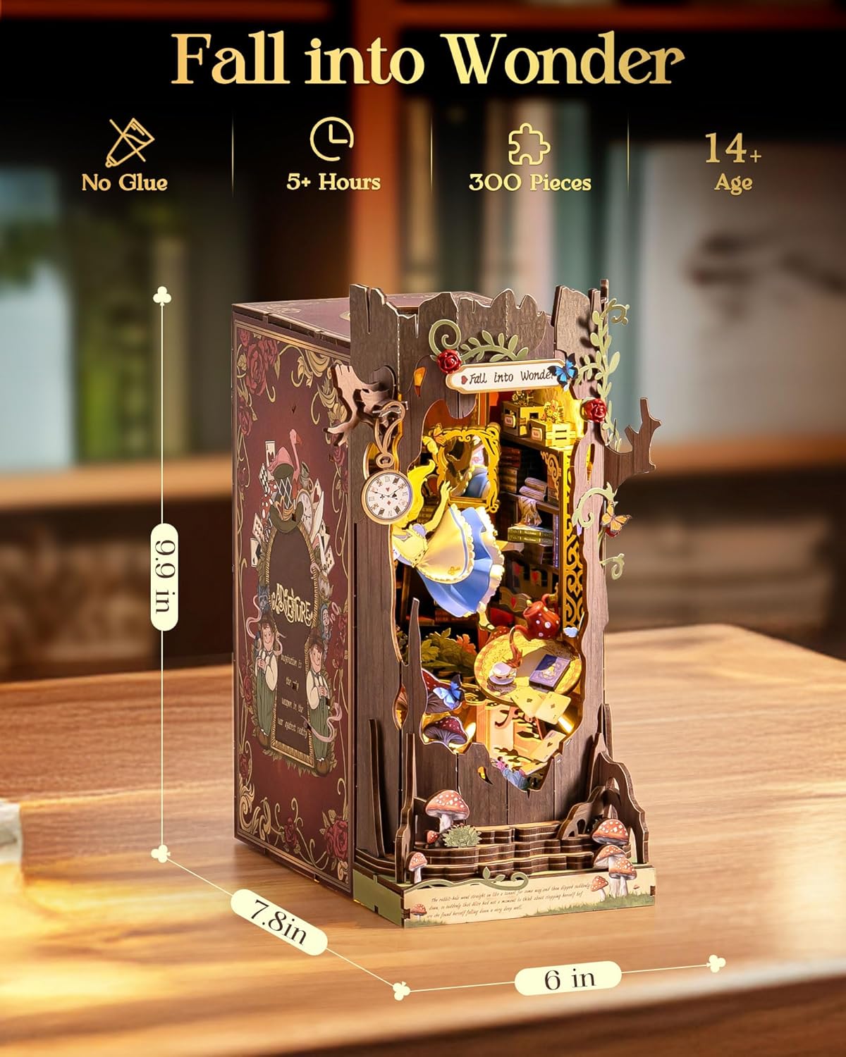 Rolife Fall into Wonder DIY Book Nook Shelf Insert Kit TGB12