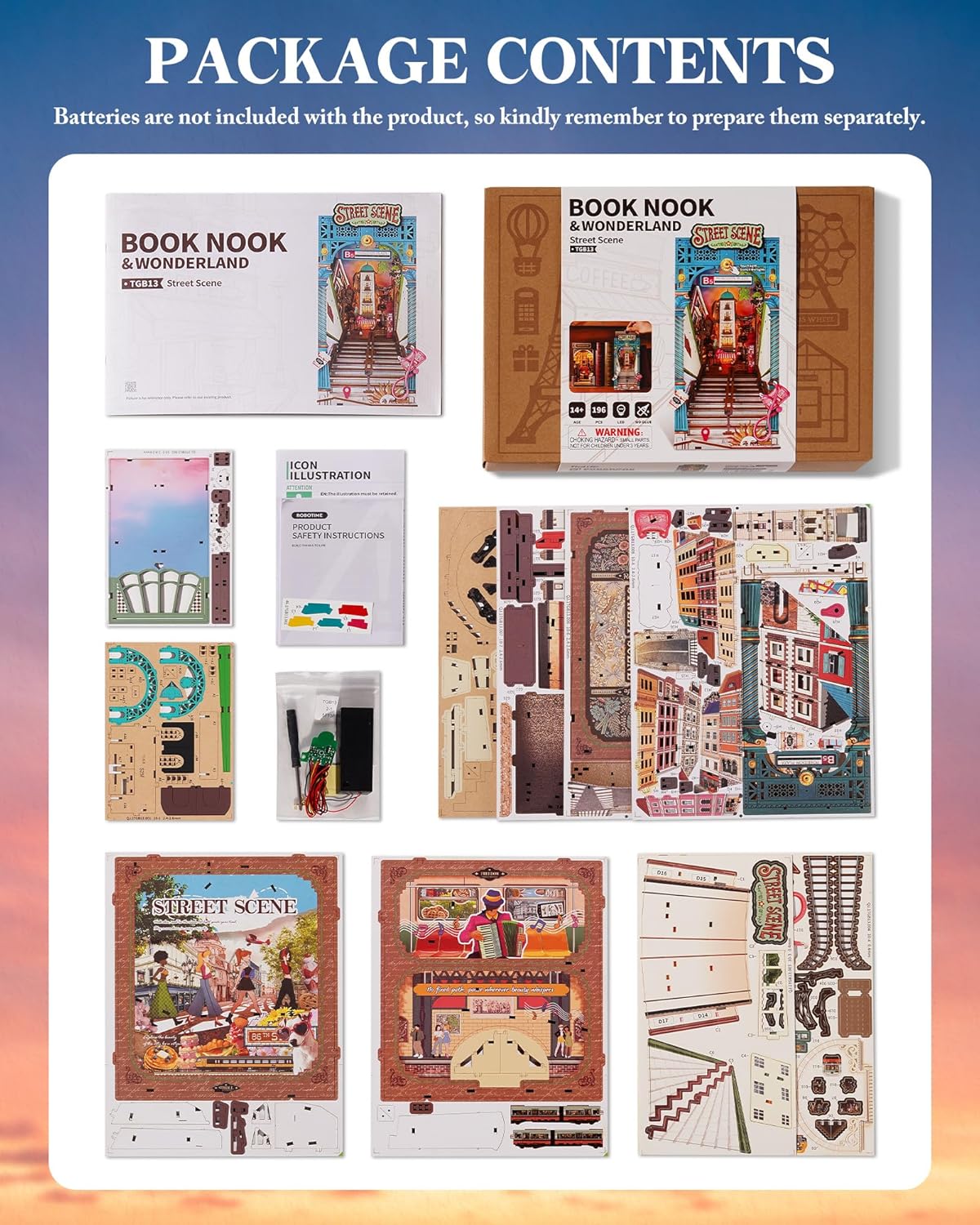 Rolife Street Scene DIY Book Nook Shelf Insert TGB13