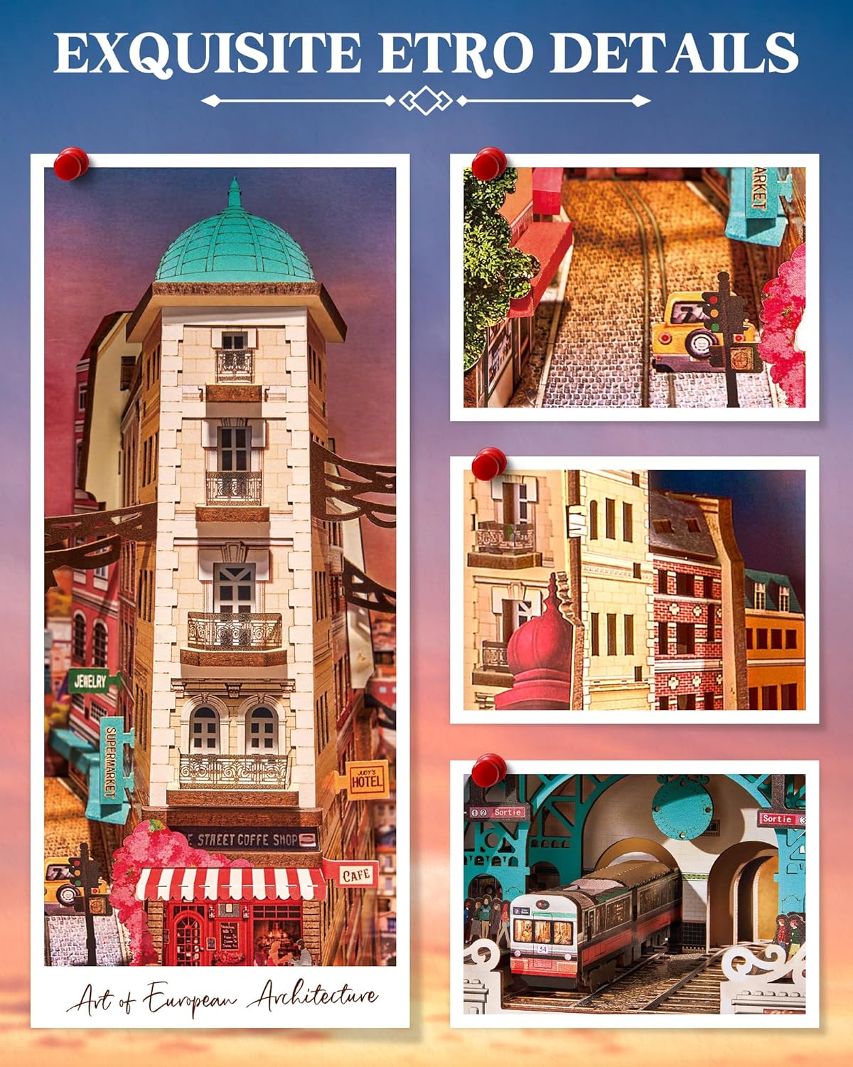 Rolife Street Scene DIY Book Nook Shelf Insert TGB13