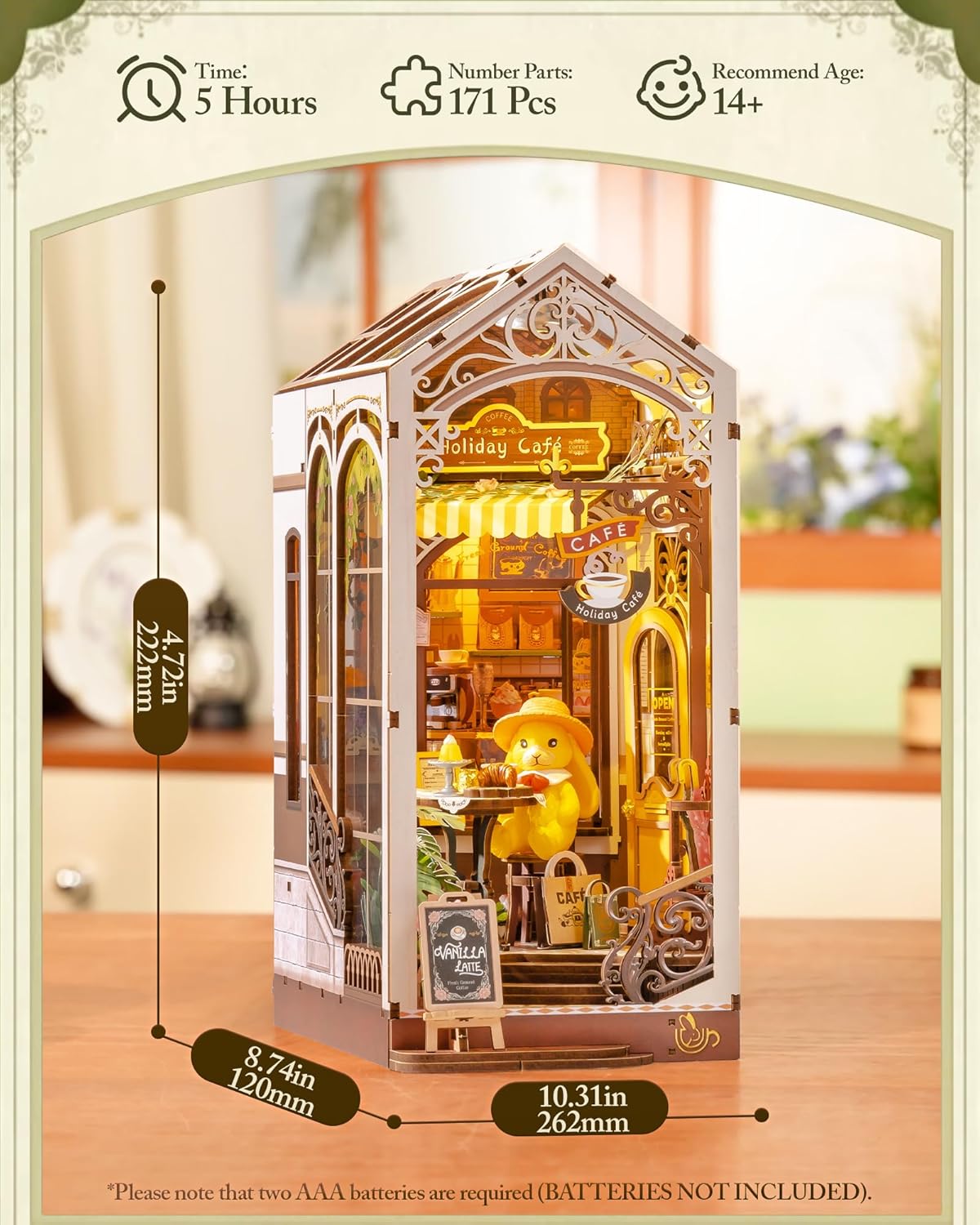 Rolife Holiday Cafe Book Nook TGB15