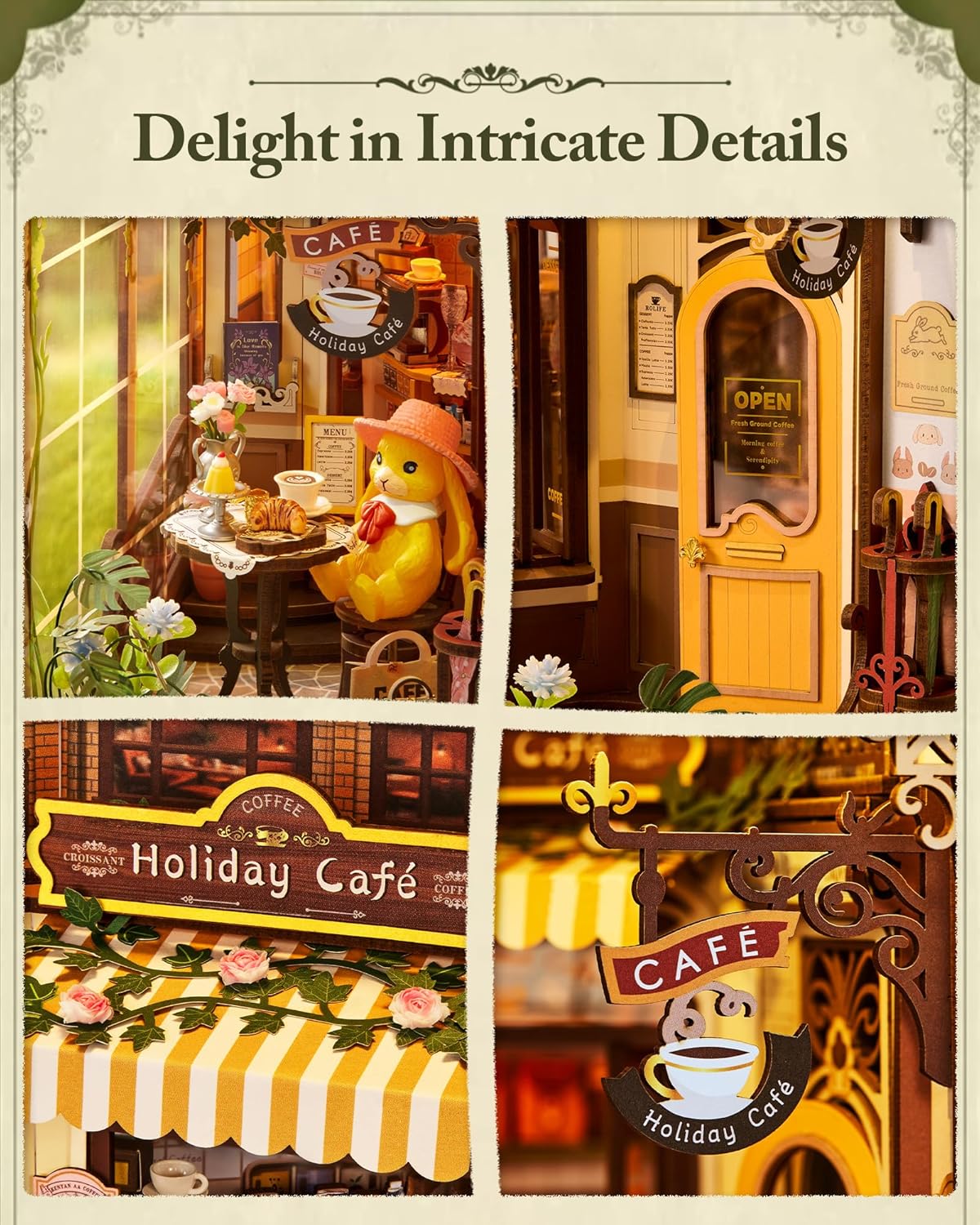 Rolife Holiday Cafe Book Nook TGB15