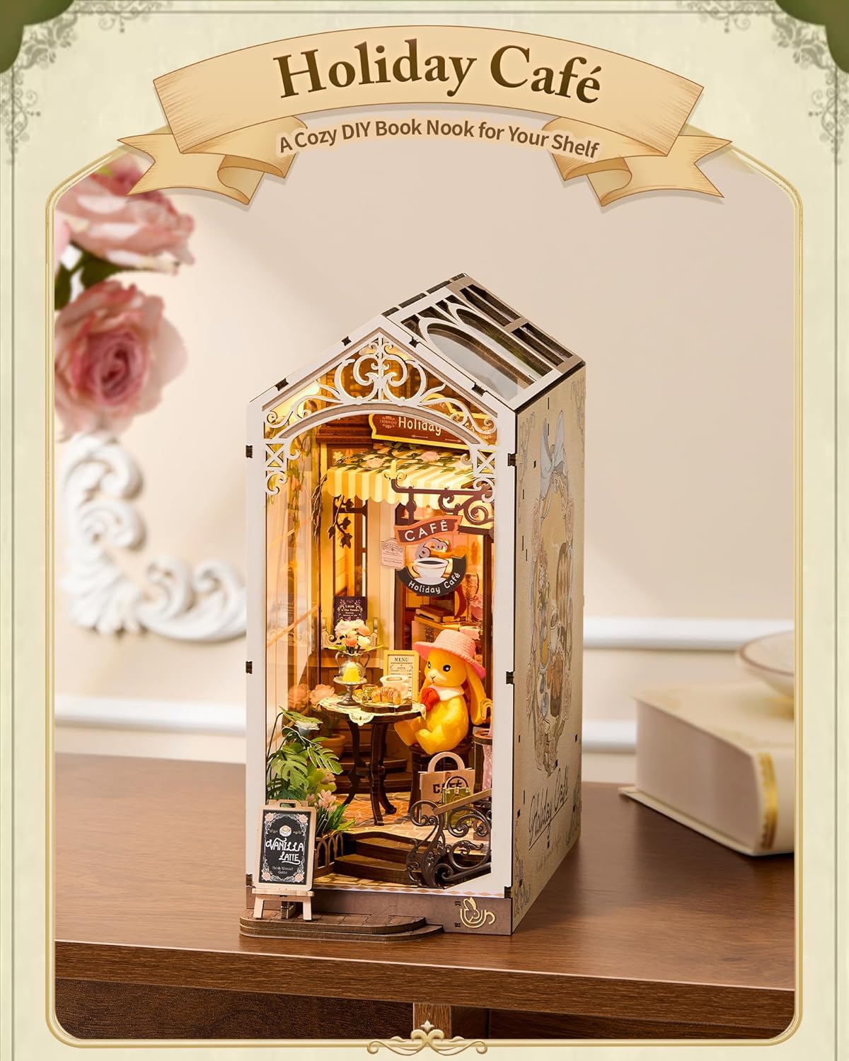 Rolife Holiday Cafe Book Nook TGB15