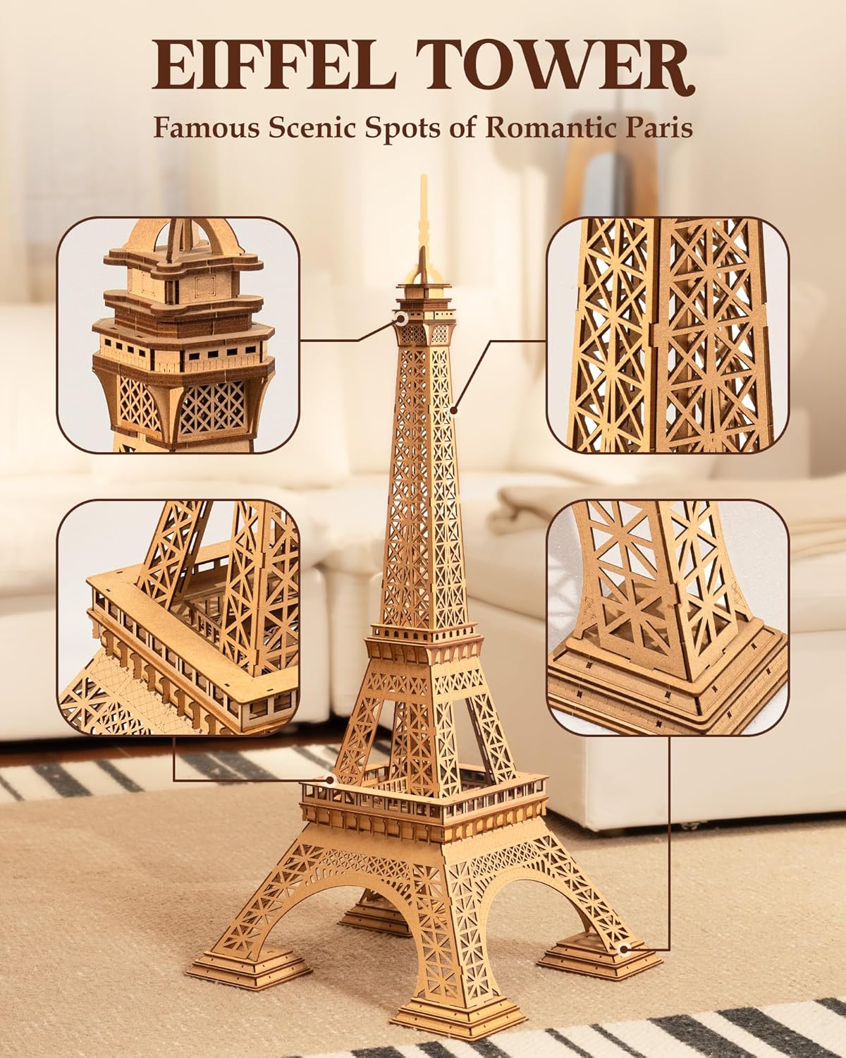 Rolife Eiffel Tower Plus 3D Wooden Puzzle TGC02