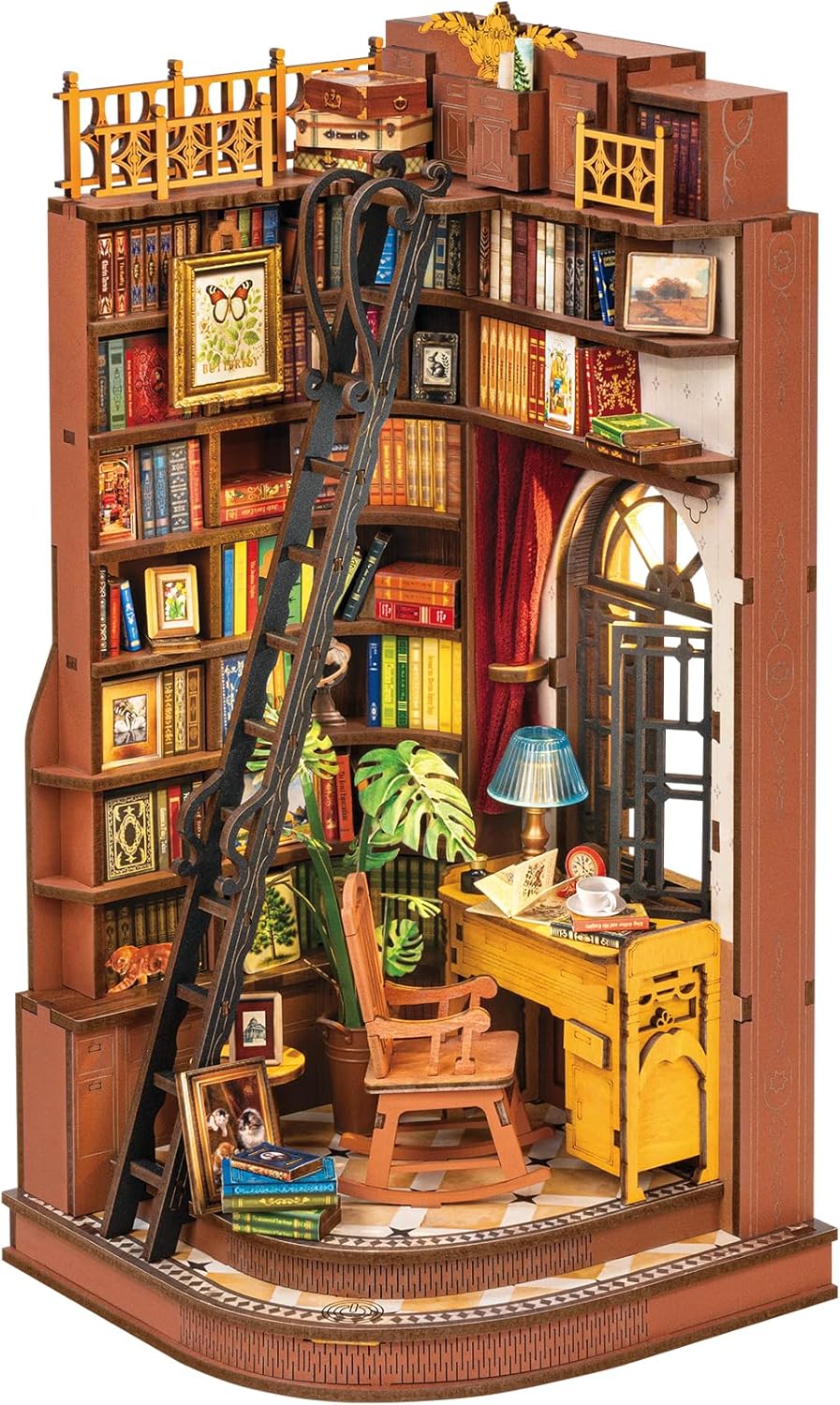 Rolife Silent Corner Study DIY Book Nook Shelf Insert TGE02