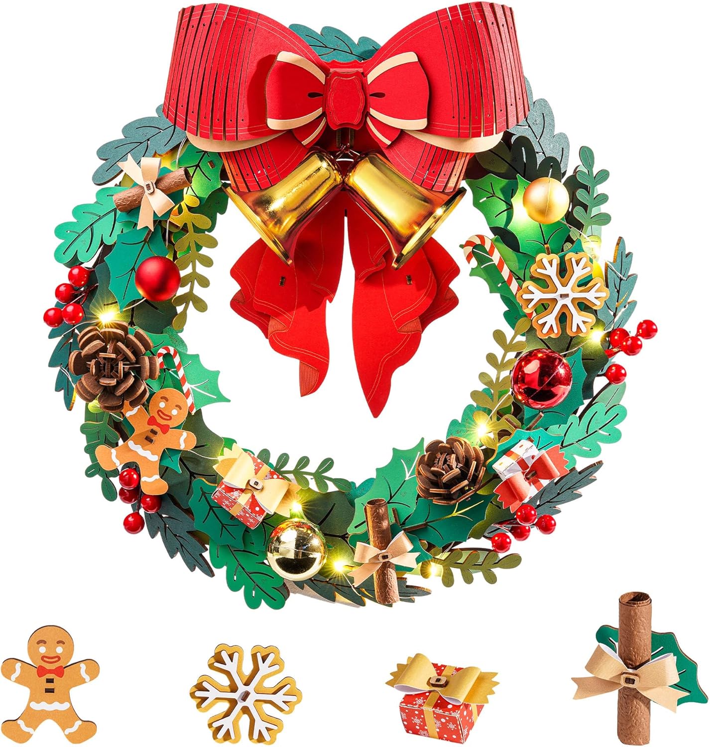 Rolife Christmas Wreath 3D Wooden Puzzle TGL04