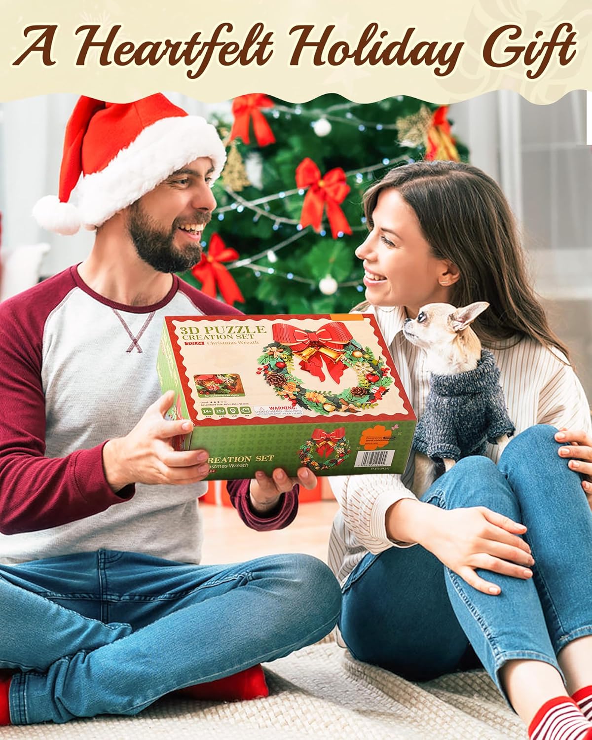 Rolife Christmas Wreath 3D Wooden Puzzle TGL04