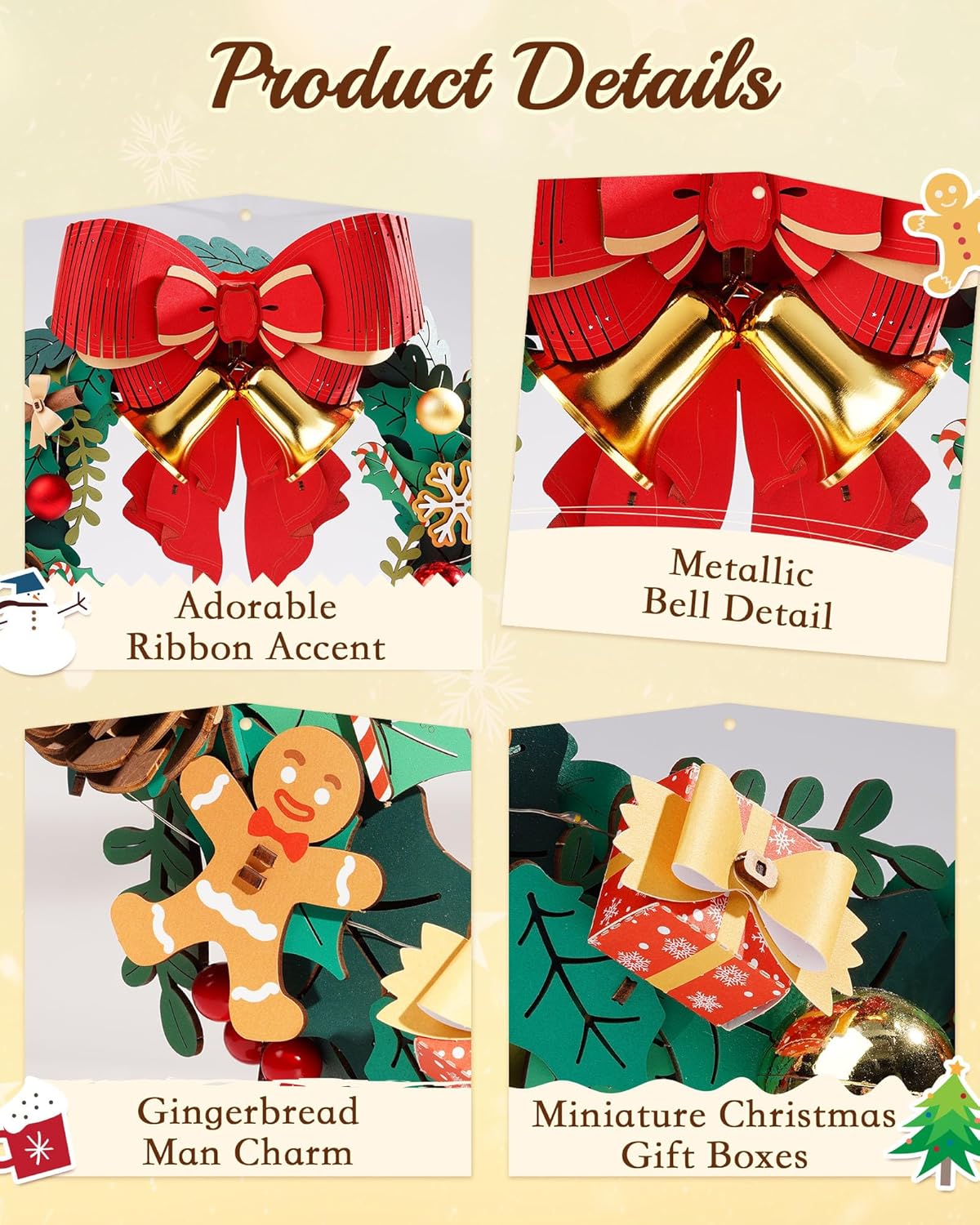 Rolife Christmas Wreath 3D Wooden Puzzle TGL04