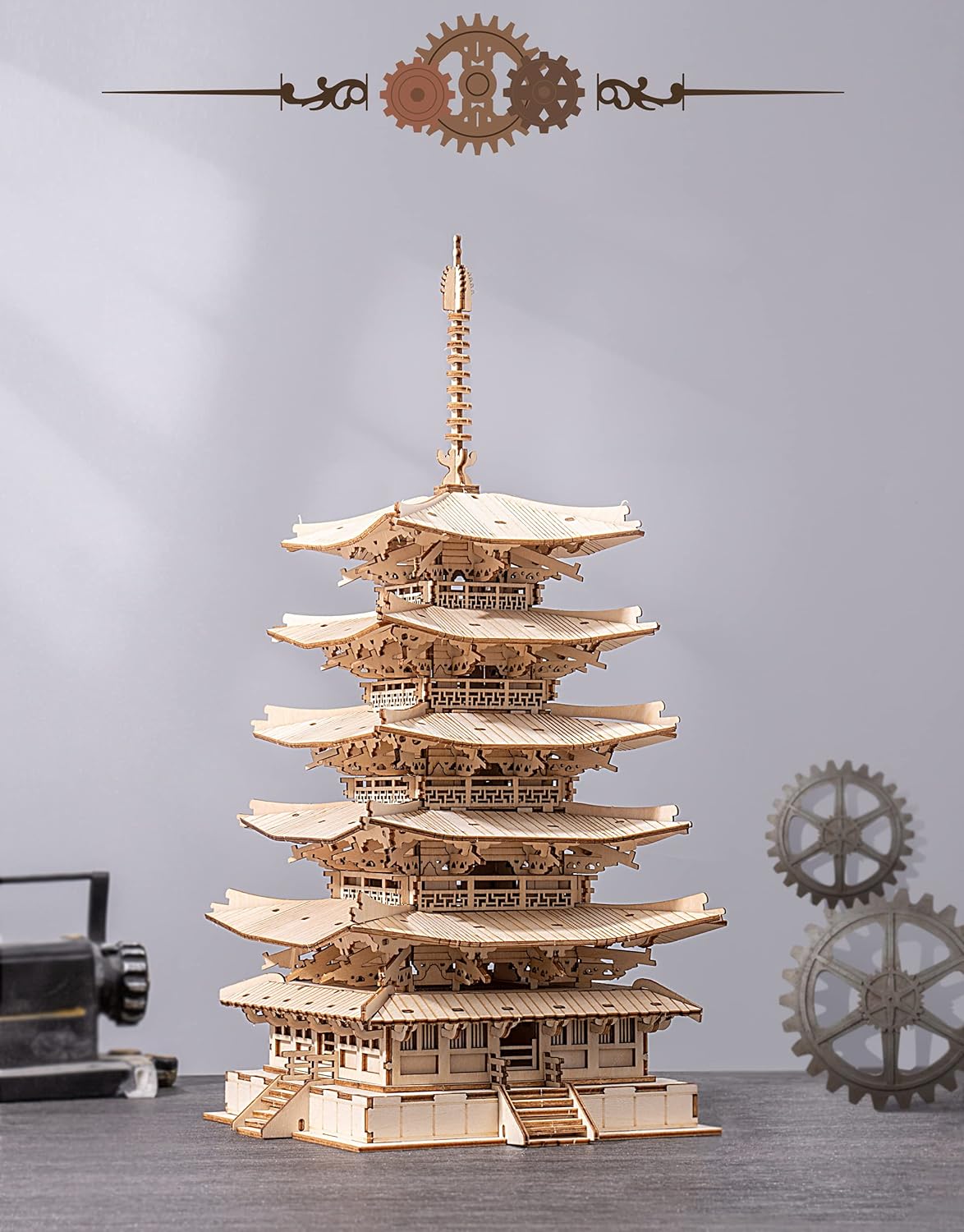 Rolife DIY Five-storied Pagoda 3D Wooden Puzzle TGN02