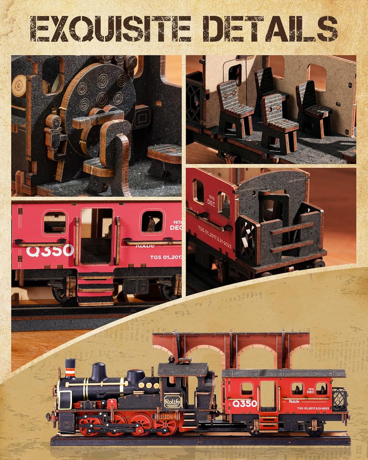 Rolife Steam Journey 3D Wooden Puzzle TGS01