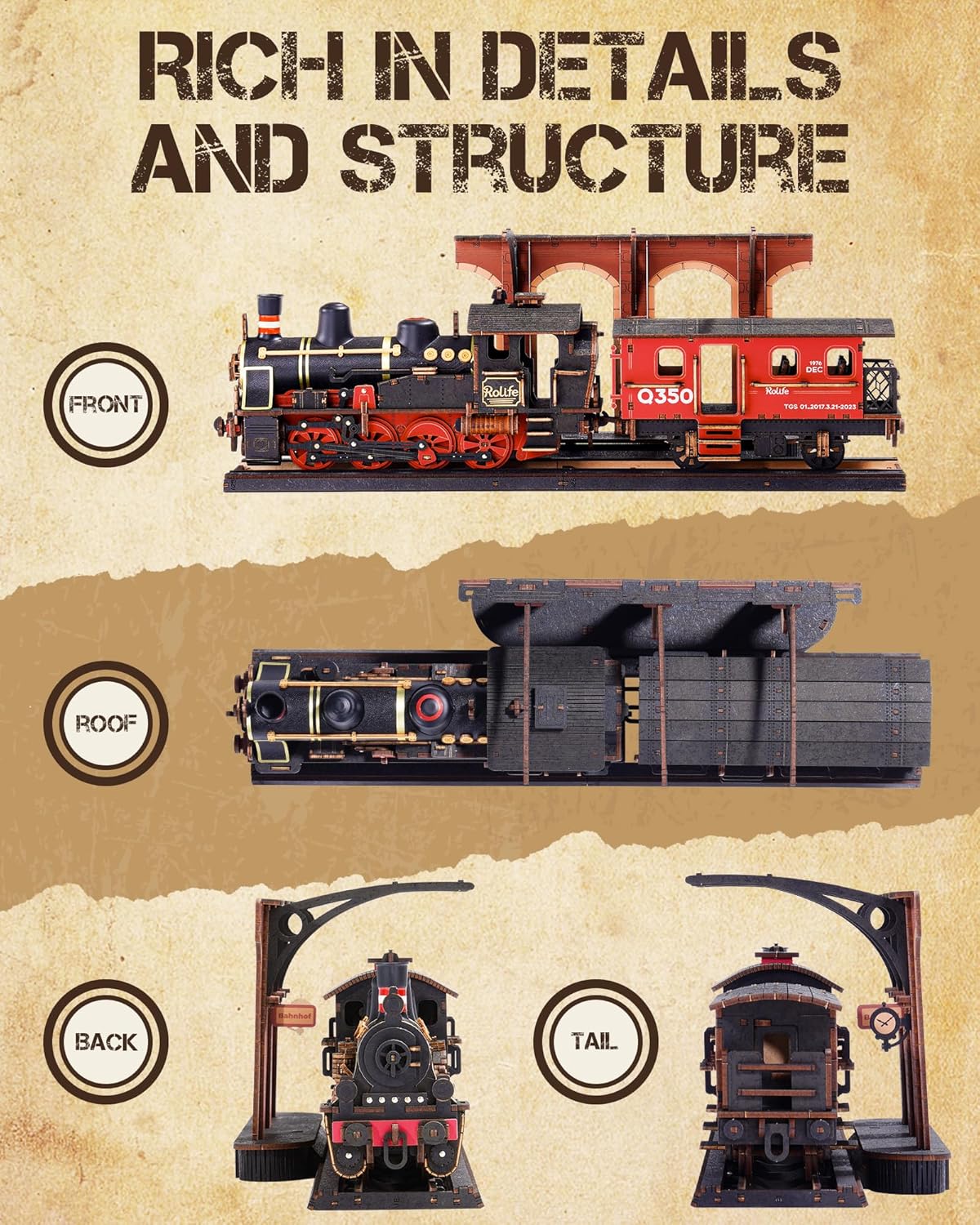 Rolife Steam Journey 3D Wooden Puzzle TGS01