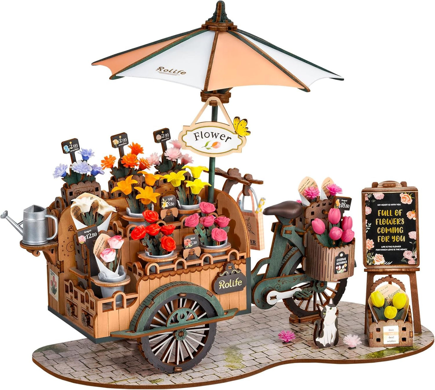 Rolife Blossom Cart 3D Wooden Puzzle TGS03
