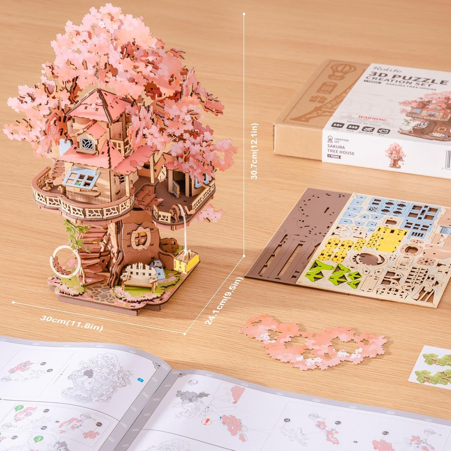 Rolife Sakura Tree House DIY Wooden 3D Puzzle TGS04