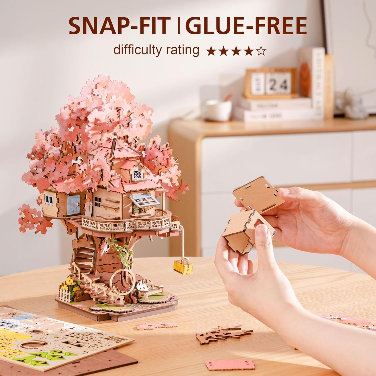 Rolife Sakura Tree House DIY Wooden 3D Puzzle TGS04