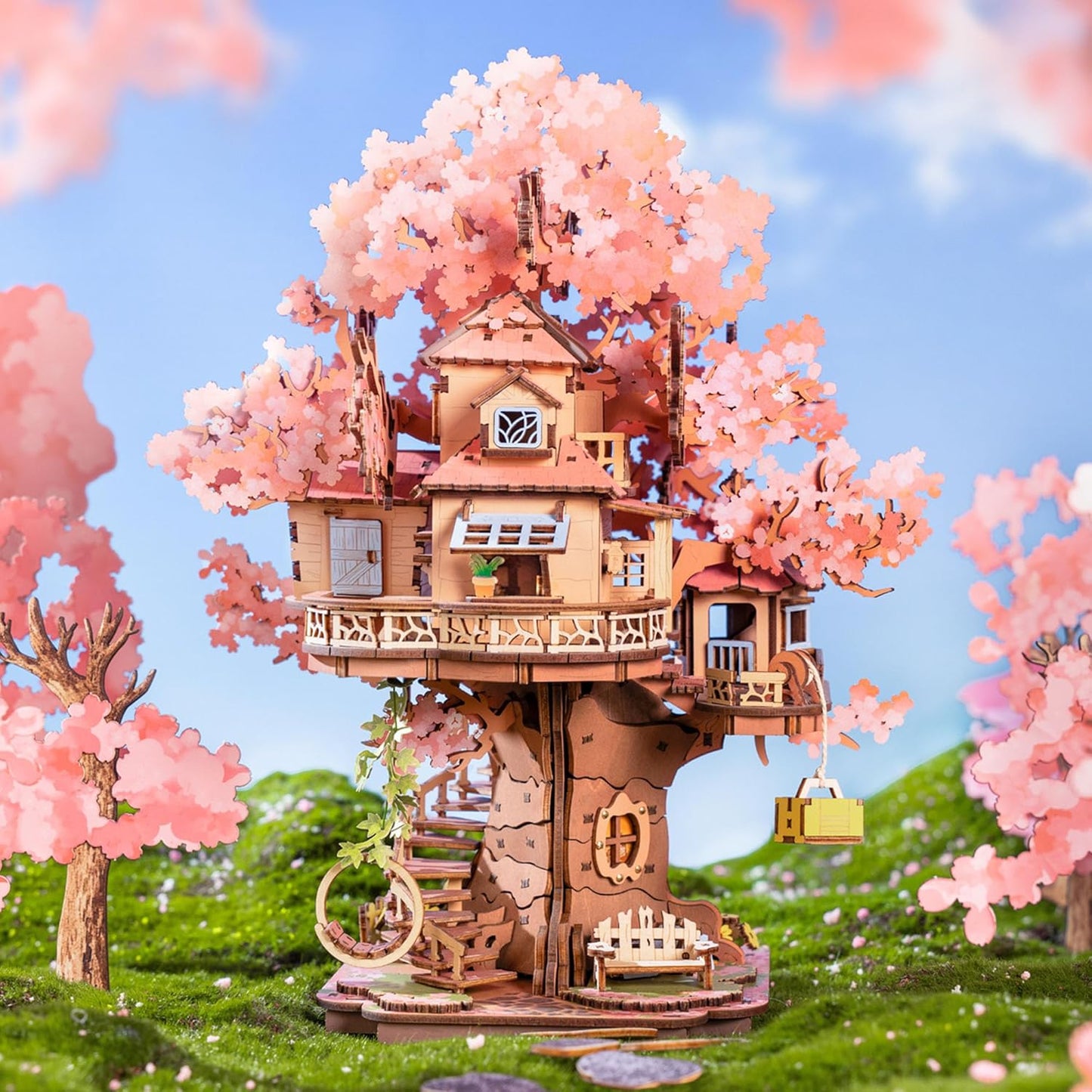 Rolife Sakura Tree House DIY Wooden 3D Puzzle TGS04