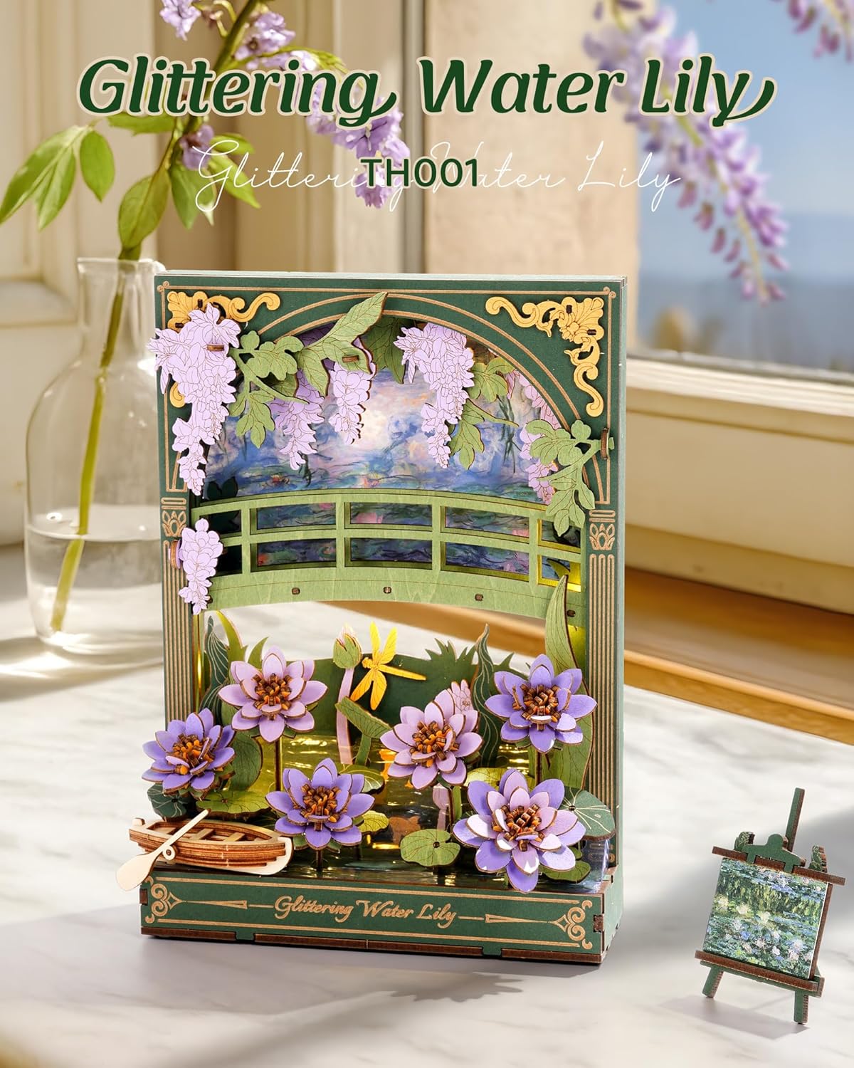 Rowood Glittering Water Lily Wall Art 3D Wooden Puzzle TH001